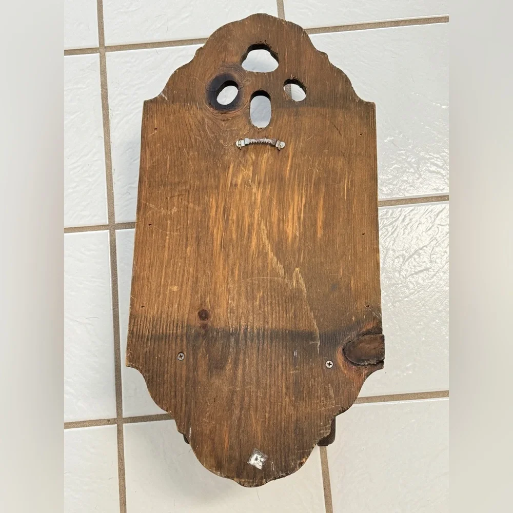 Vintage Brown Wooden toilet paper holder Wall Display Shelf Home Wall Decor